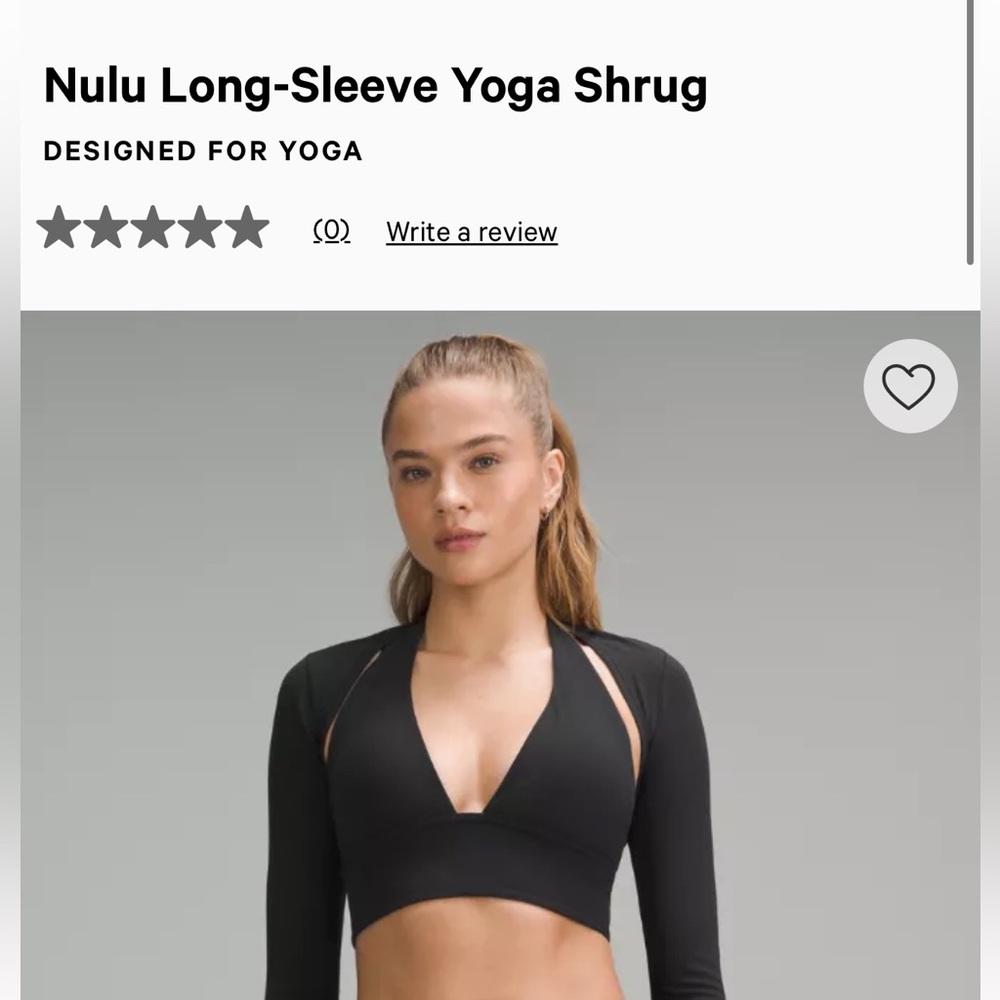 Lululemon nulu long sleeve shrug